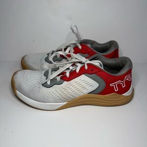 TYR CXT-1 Trainer Sneakers Womens Shoes Sz 8.5 White Red Crossfit Weightlifting